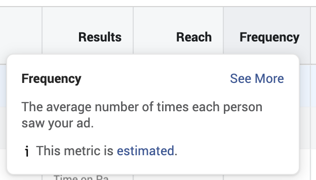 Facebook Ad Frequency