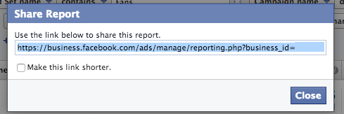 Facebook Ad Reports Share