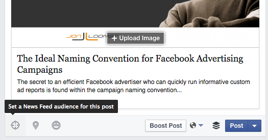 Facebook Organic Post Interest Targeting