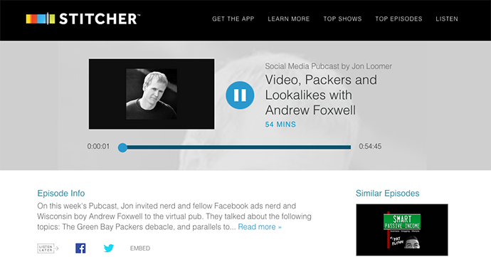 Social Media Pubcast Stitcher Episode