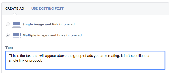 Create Facebook Multi-Product Ad