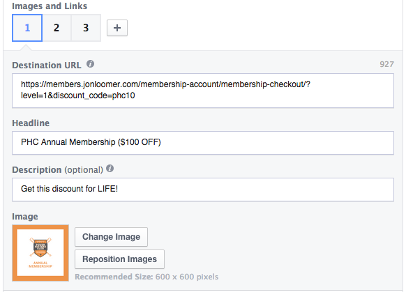 Create Facebook Multi-Product Ad