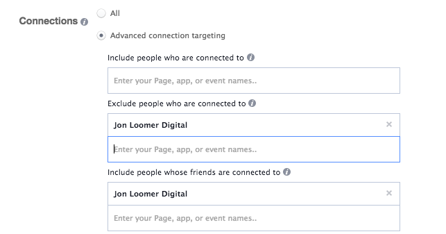 Facebook Ad Targeting Friends of Fans