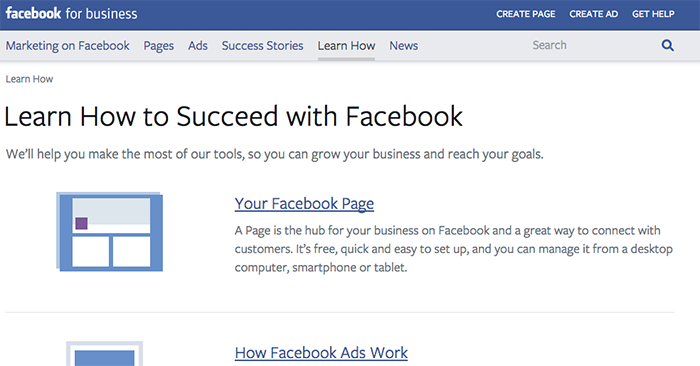 Facebook for Business Learn How