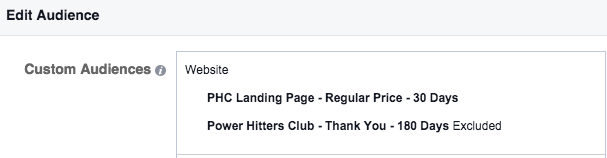 Facebook Website Custom Audiences