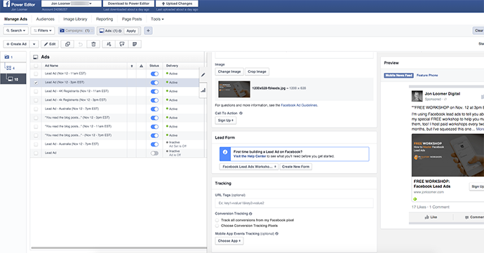 Facebook Power Editor