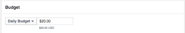 Facebook Ad Set Budget