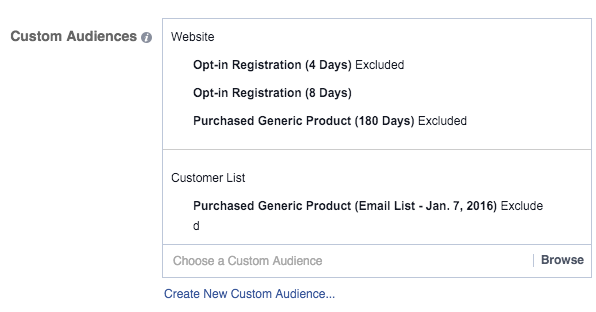 Facebook Ad Set Edit Audience