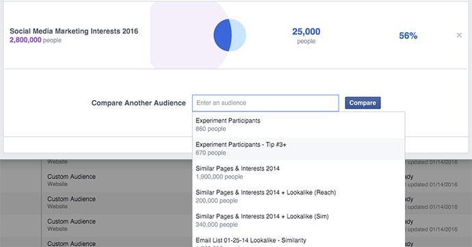 Facebook Audience Overlap