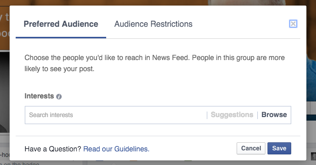 Facebook Preferred Audience