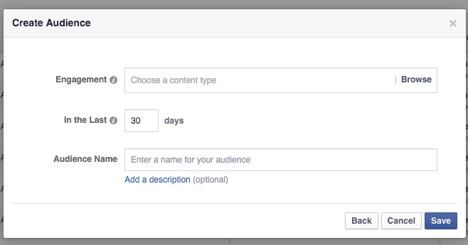 Engagement on Facebook Custom Audience