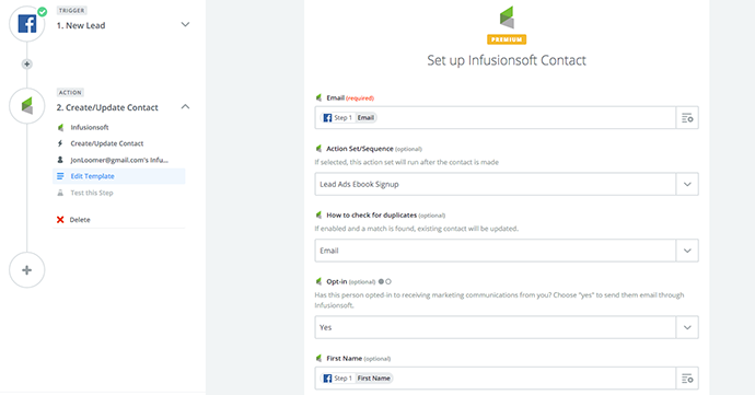 Facebook Lead Ads Zapier