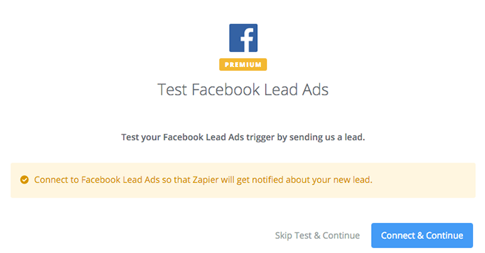 Facebook Lead Ads Zapier