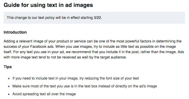 Facebook Text Ad Images Guide