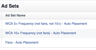 Facebook Website Custom Audiences Frequency