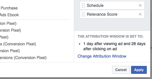 Facebook Attribution Window