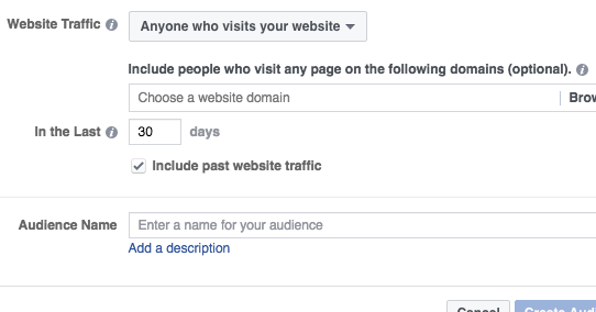 Facebook Time on Website Custom Audiences