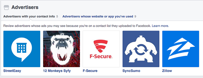 Facebook Advertisers With Your Contact Info