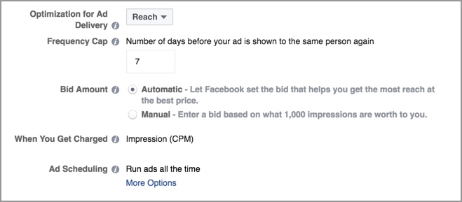 Facebook Reach Objective