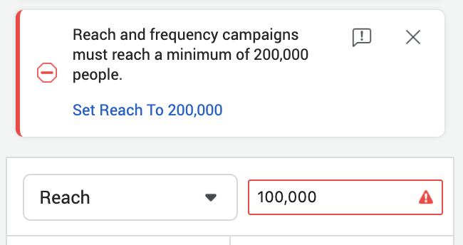 Facebook Reach and Frequency