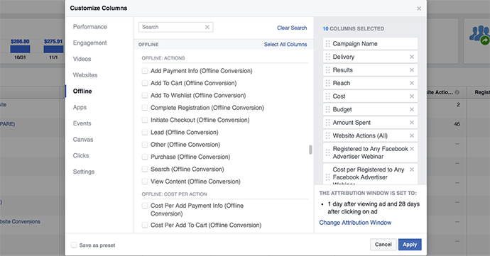 Facebook Offline Events