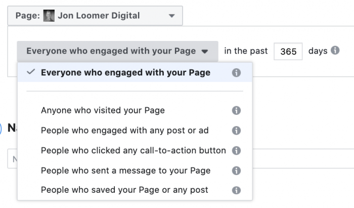 Facebook Page Engagement Custom Audience