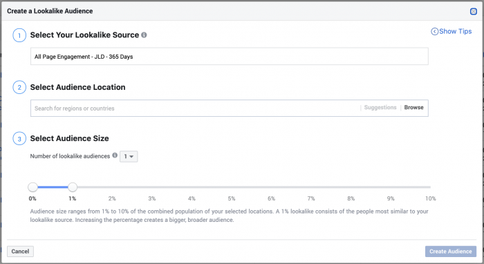 Facebook Page Engagement Custom Audience