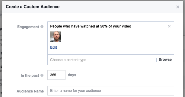 Facebook Video Views Custom Audience