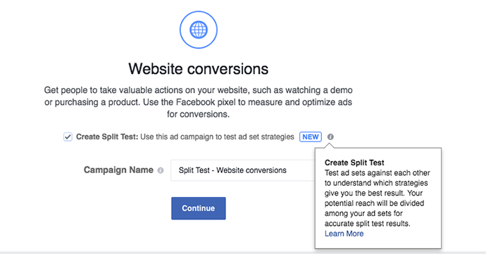 Facebook Ad Split Testing