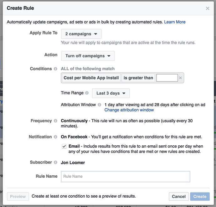 Facebook Ads Automated Rules