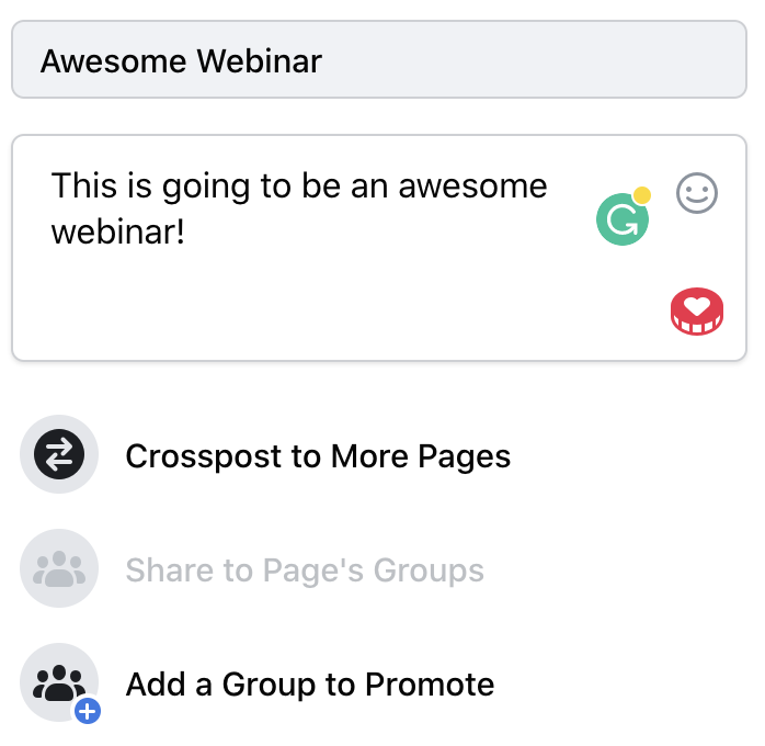 Facebook Live Webinar