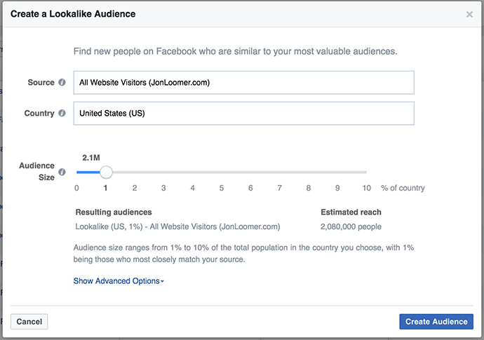 Facebook Lookalike Audiences