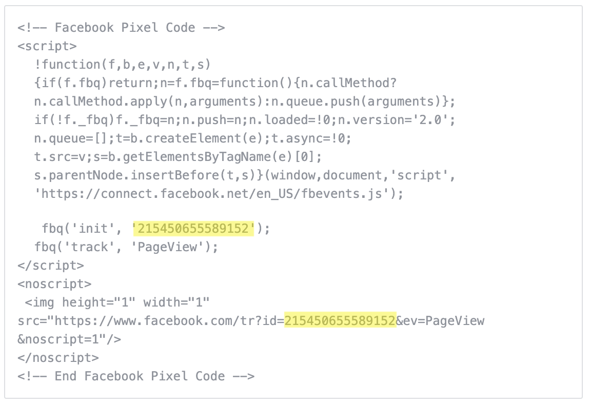 Add Facebook conversion pixel tracking – Cordial Knowledge Base