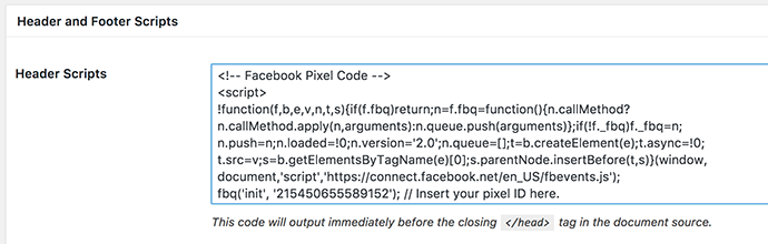 Facebook Pixel