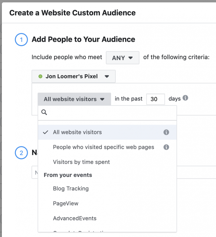 Facebook Website Custom Audiences
