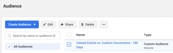 Facebook Website Custom Audiences