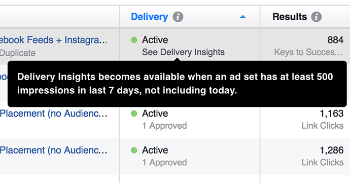 Facebook Delivery Insights