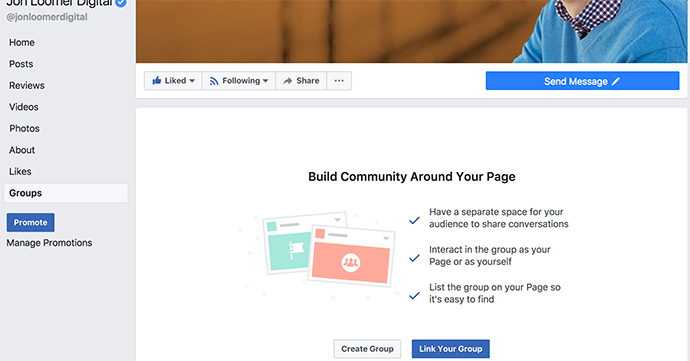 Facebook Groups for Pages