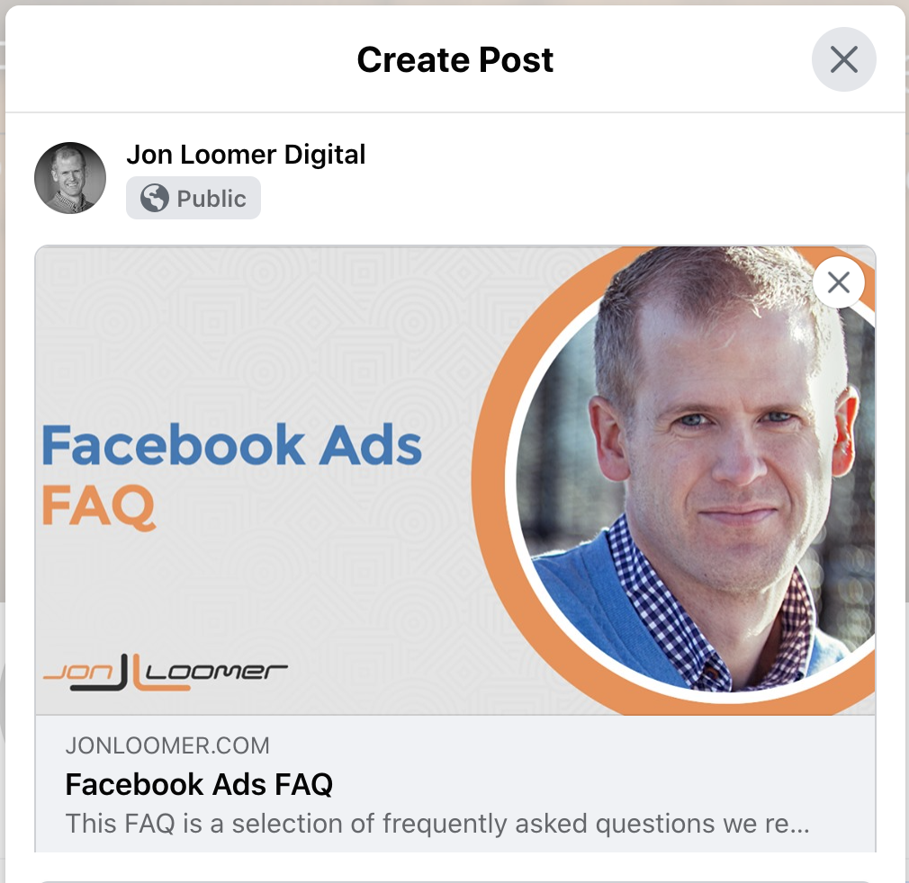 edit link in facebook post