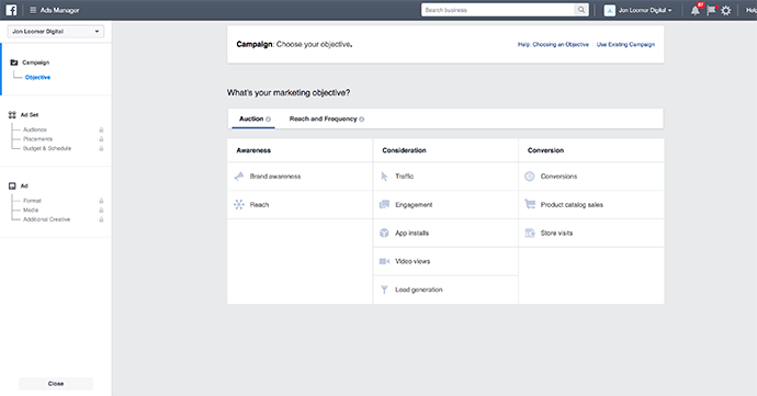 Facebook Ads Manager Guided Creation