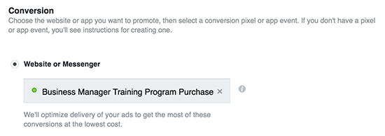 Facebook Conversion Optimization