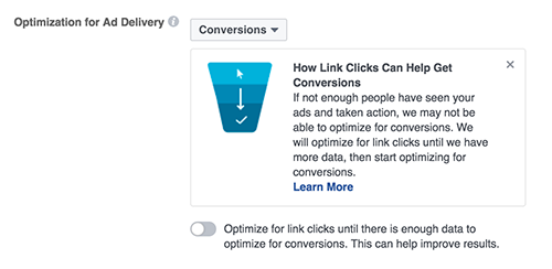 Facebook Conversion Optimization