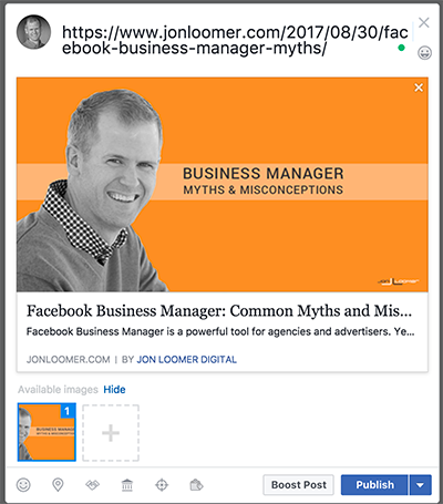 Facebook Link Preview - Publisher