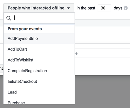 Facebook Offline Events Custom Audiences