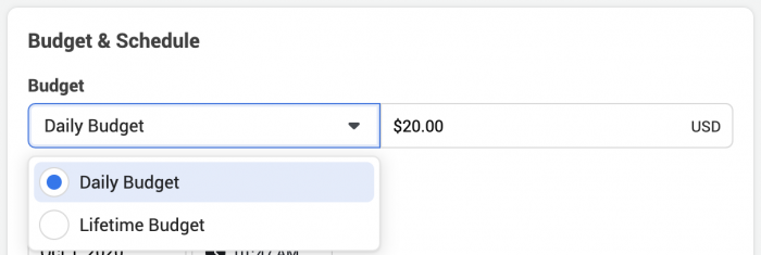 Facebook Ad Set Budget