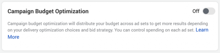 Facebook Campaign Budget Optimization