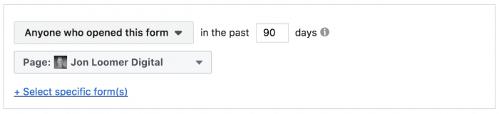 Facebook Lead Form Custom Audiences