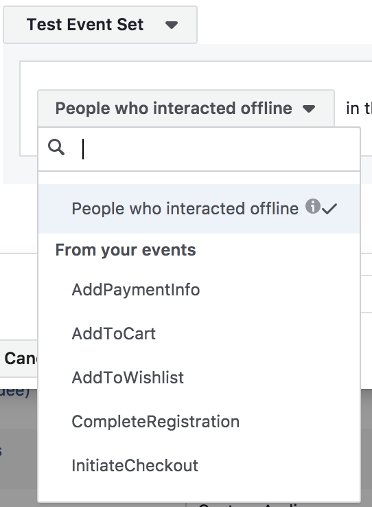 Facebook Offline Event Custom Audiences