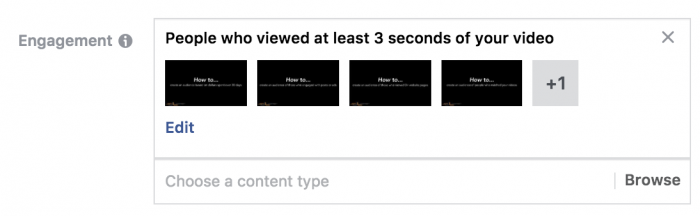 Facebook Video Views Custom Audiences