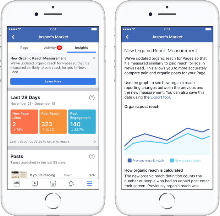 Facebook New Organic Reach
